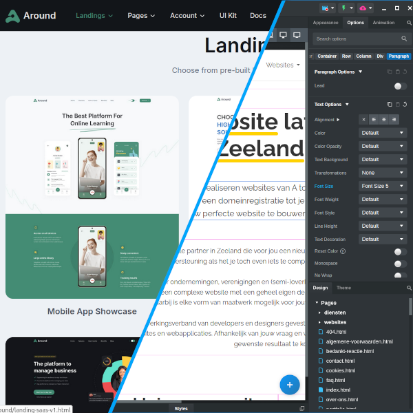 Blogitem Bootstrap Studio vs. (Bootstrap) Theme