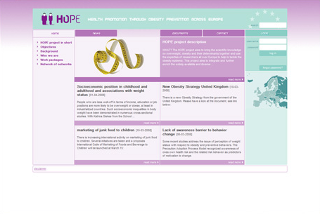 Screenshot EU projecten Hope & Teenage