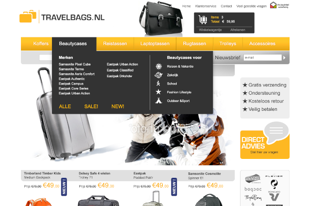 Screenshot Travelbags