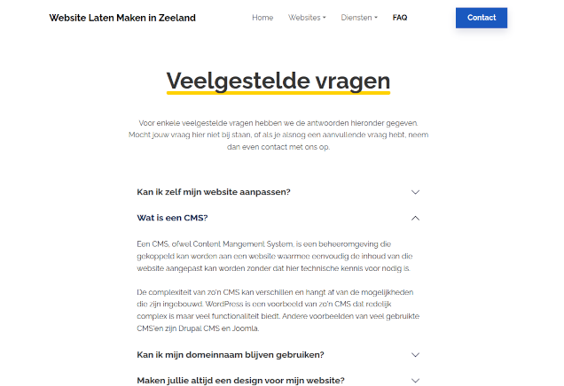Screenshot Website Laten Maken in Zeeland