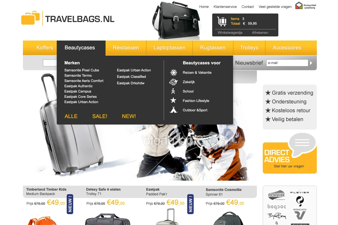 Screenshot Travelbags